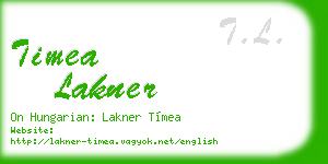 timea lakner business card